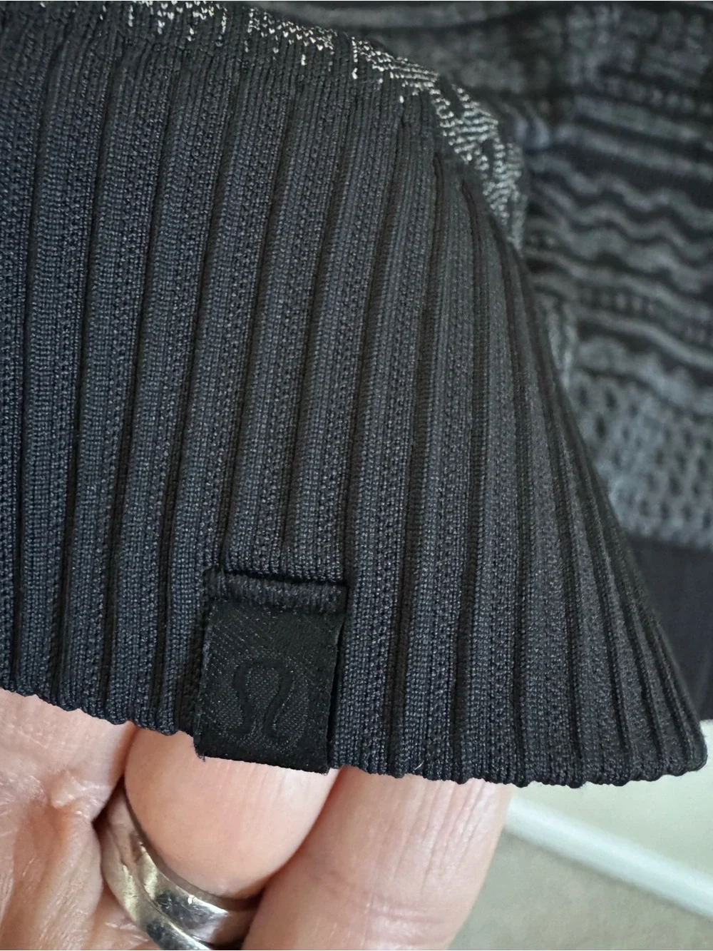 lululemon athletica Black & Charcoal Patterned Crew Sweater